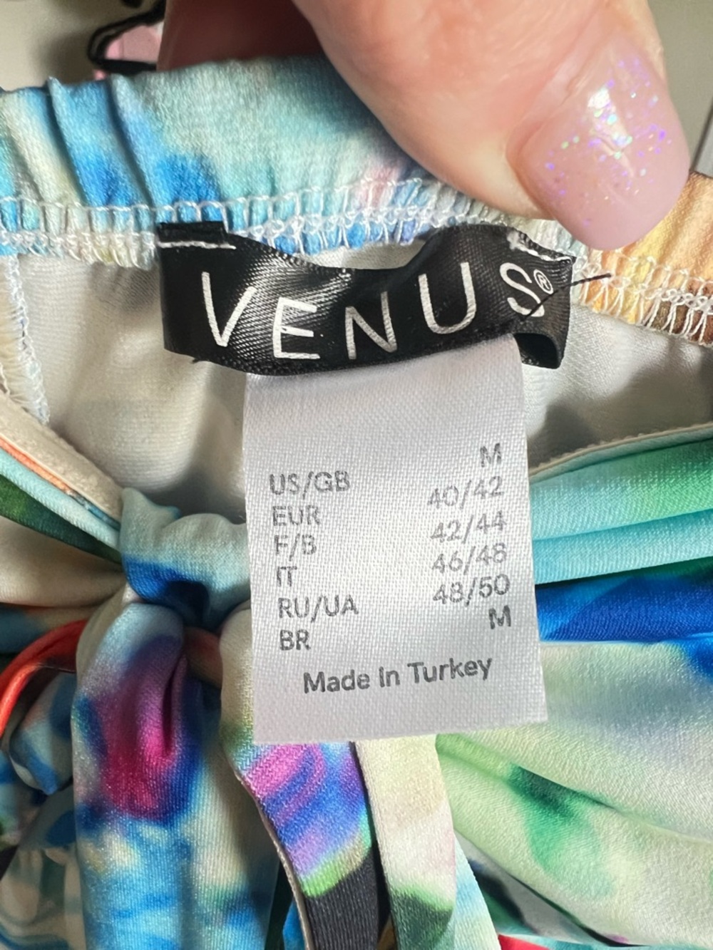 VENUS Multicolor Tie-Front Maxi Dress in Aqua, Blue, Pink and Leopard Print - Picture 2 of 8